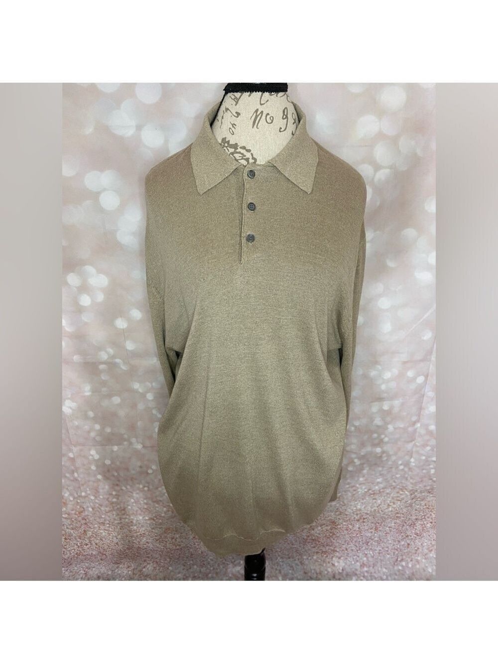 Jos. A. Bank Silk Lightweight Sweater Size XL Beige